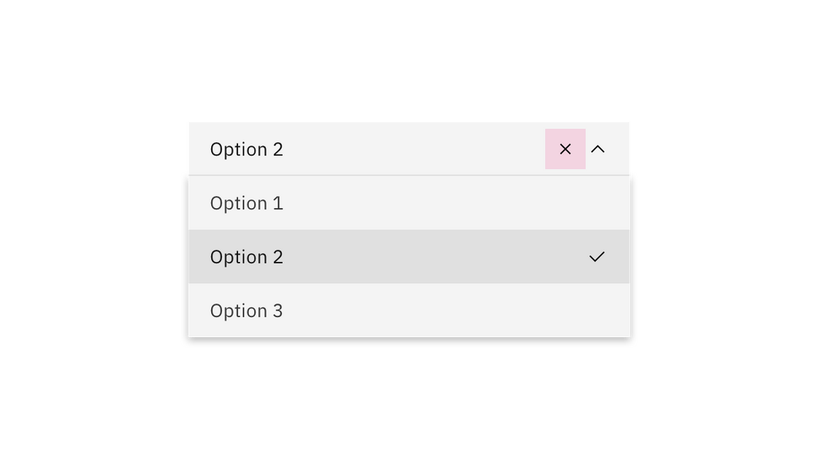 Combobox and filterable dropdown clear click target.